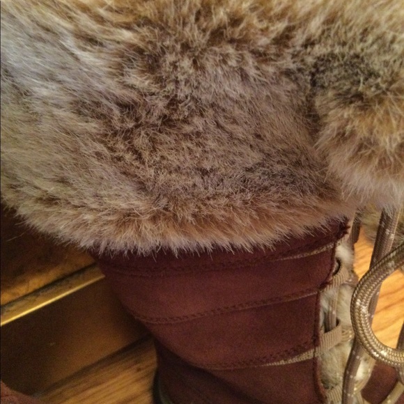 Sketcher faux fur/leather suede boots - Picture 7 of 8